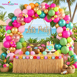 Tropical Balloon Arch Kit | Hawaiian Luau Garland, Umbrella Toppers, Summer Party Decor