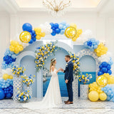 Lemon Balloon Garland Kit | Royal Blue Yellow Amalfi Coast Party Decor