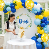 Lemon Balloon Garland Kit | Royal Blue Yellow Amalfi Coast Party Decor