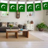 30 Pc Pakistan Flag Bunting | 32ft Pakistani String Banner Decorations