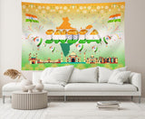 7x5ft India Independence Day Backdrop | Indian Flag Landmark Photo Background | 15th August Party Decor