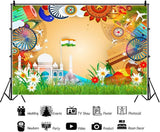 India Taj Mahal Festival Backdrop, Indian Flag Independence Day Vinyl Banner