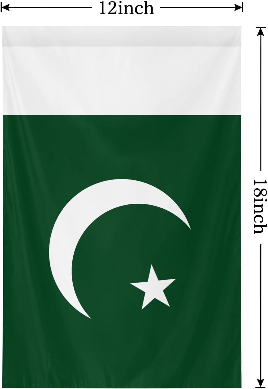 Pakistan Garden Flag 12x18 Inch, Double Sided Patriotic Yard Decor