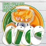 India Flag Party Supplies Set, Disposable Tableware for Independence Day Celebration