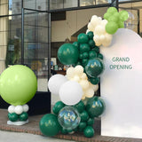 Dusty Green Ivory Balloon Arch Garland Kit, 166Pcs Jungle Safari Birthday Party Decoration