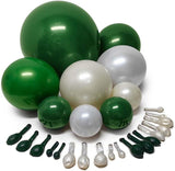Emerald Green Cream Balloon Garland Kit, Double Stuffed Arch Decor (Birthday, Baby Shower)