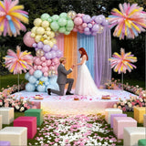 316 Pc Pastel Party Decoration Set | Macaron Balloon Arch Pampas Grass Gauze Curtain | Baby Shower Wedding Decor
