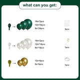 Emerald Green Gold Balloon Arch Kit, Hunter White Garland, Jungle Party Decor
