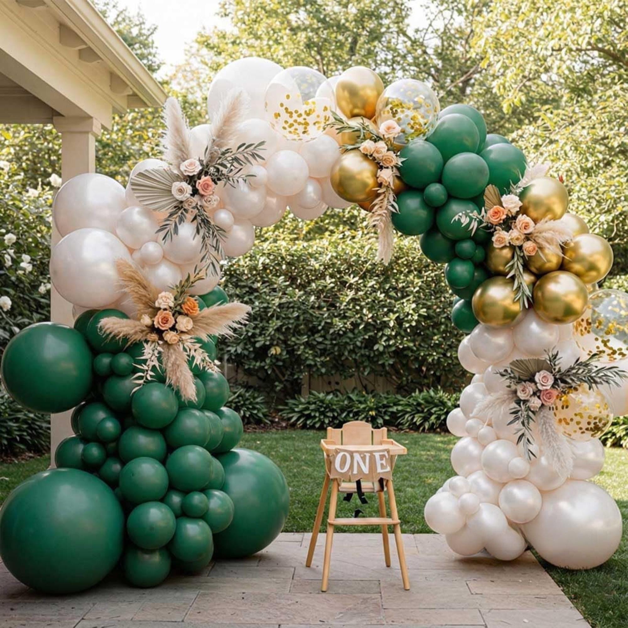 Emerald Green Balloon Arch Kit, Double Stuffed Garland, Wedding Birthday Baby Shower Decor
