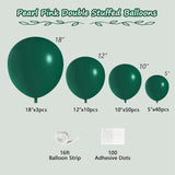 Dark Emerald Green Balloon Arch Garland Kit, Double Stuffed Party Decor