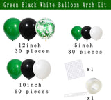 Green Black White Balloon Arch Kit, Video Game Jungle Party Garland
