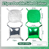 Green Silver Square Foil Balloon Backdrop, Double Sided Arch Decor Party Supplies
