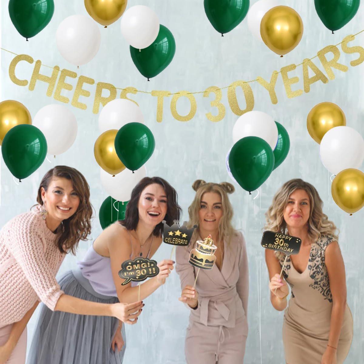 Dark Green Gold Balloon Arch Kit, White Metallic Garland, Birthday Wedding Party Decor