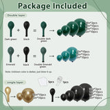 Emerald Black Gold Balloon Arch Garland, Double Stuffed Jungle Party Decor