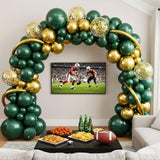 Double Stuffed Emerald Green Gold Balloon Arch Kit, Safari Wedding Party Decor