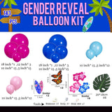 Hawaiian Balloon Arch Kit | Pink Blue Tropical Garland, Luau Party Decorations