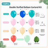 Hawaiian Balloon Garland Kit | Tropical Coral Blush Pink Luau Arch Party Decor