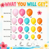 Tropical Luau Balloon Garland Kit | Pink, Turquoise, Yellow, Orange Arch Decorations