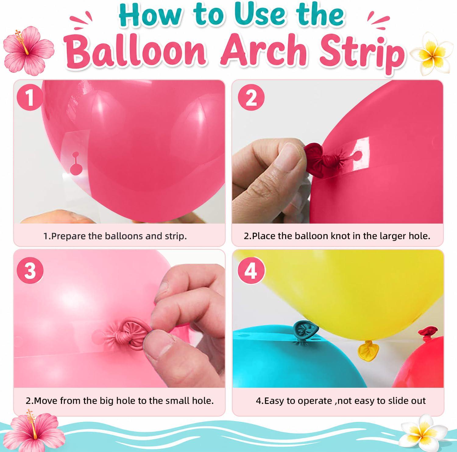 Tropical Luau Balloon Garland Kit | Pink, Turquoise, Yellow, Orange Arch Decorations