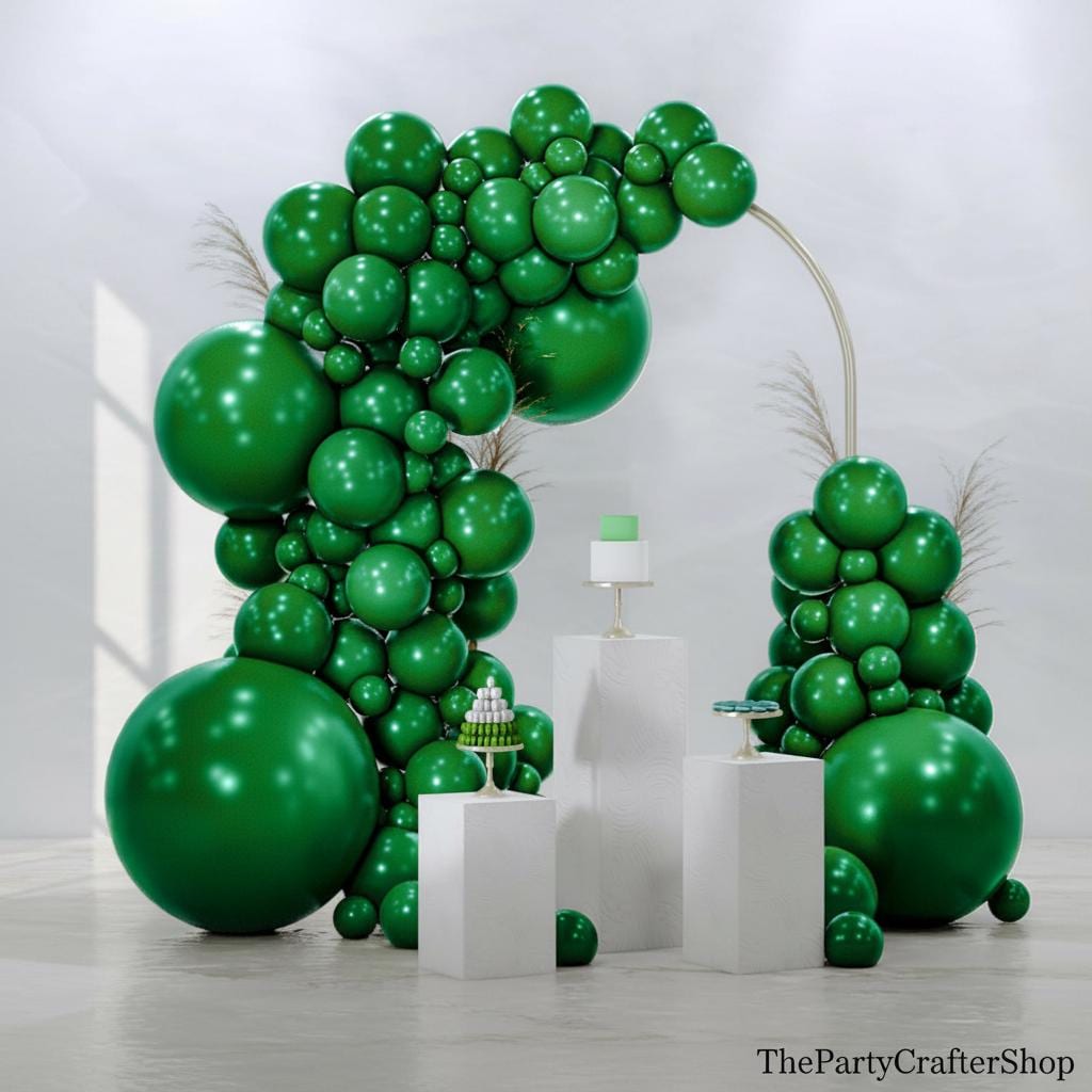 Dark Emerald Green Balloon Arch Kit, Jungle Dinosaur Party Decor, 99 Pieces