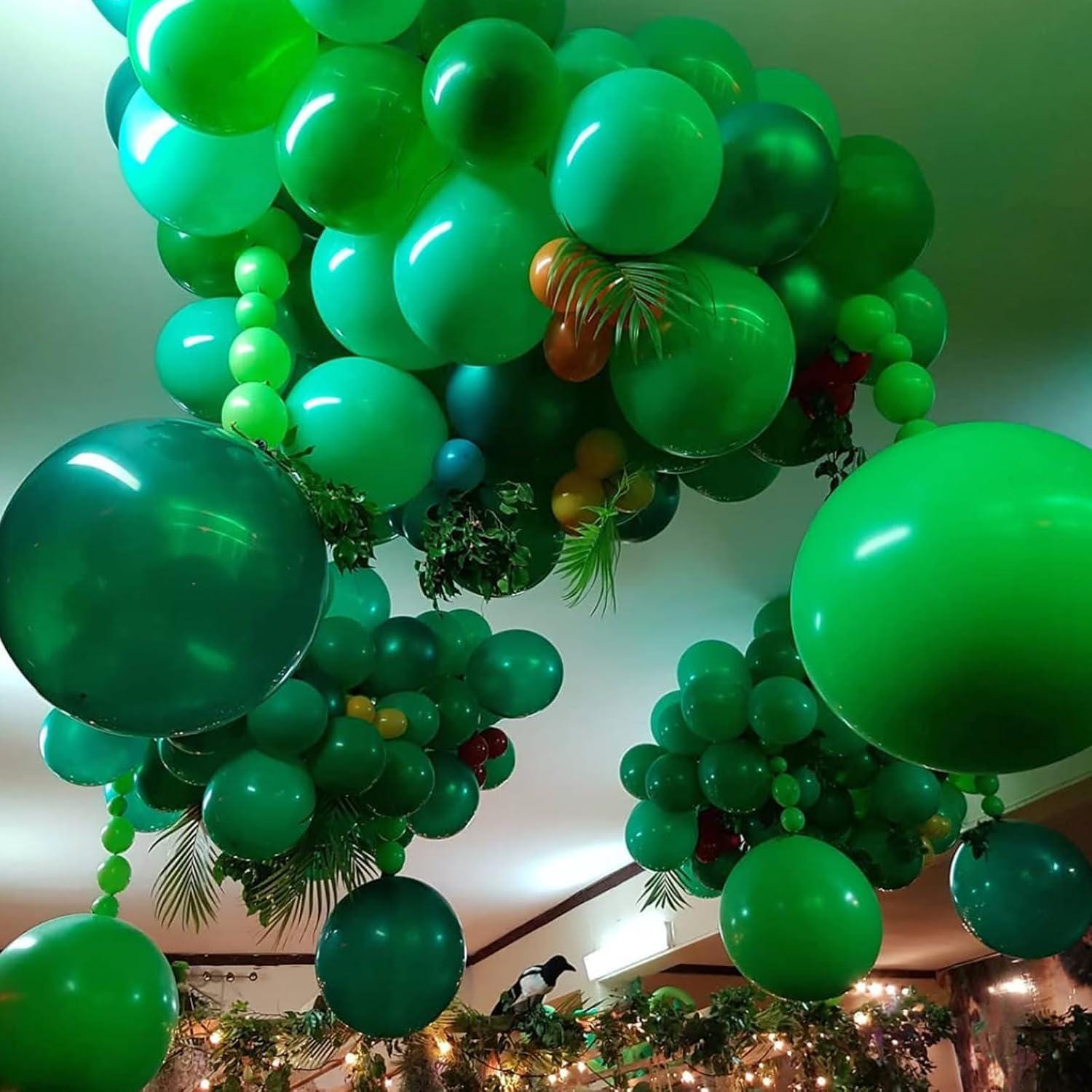 Dark Green Balloon Arch Garland Kit, Jungle Forest Birthday Party Decoration