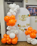 Orange White Balloon Arch Kit, Confetti Garland, Party Decor