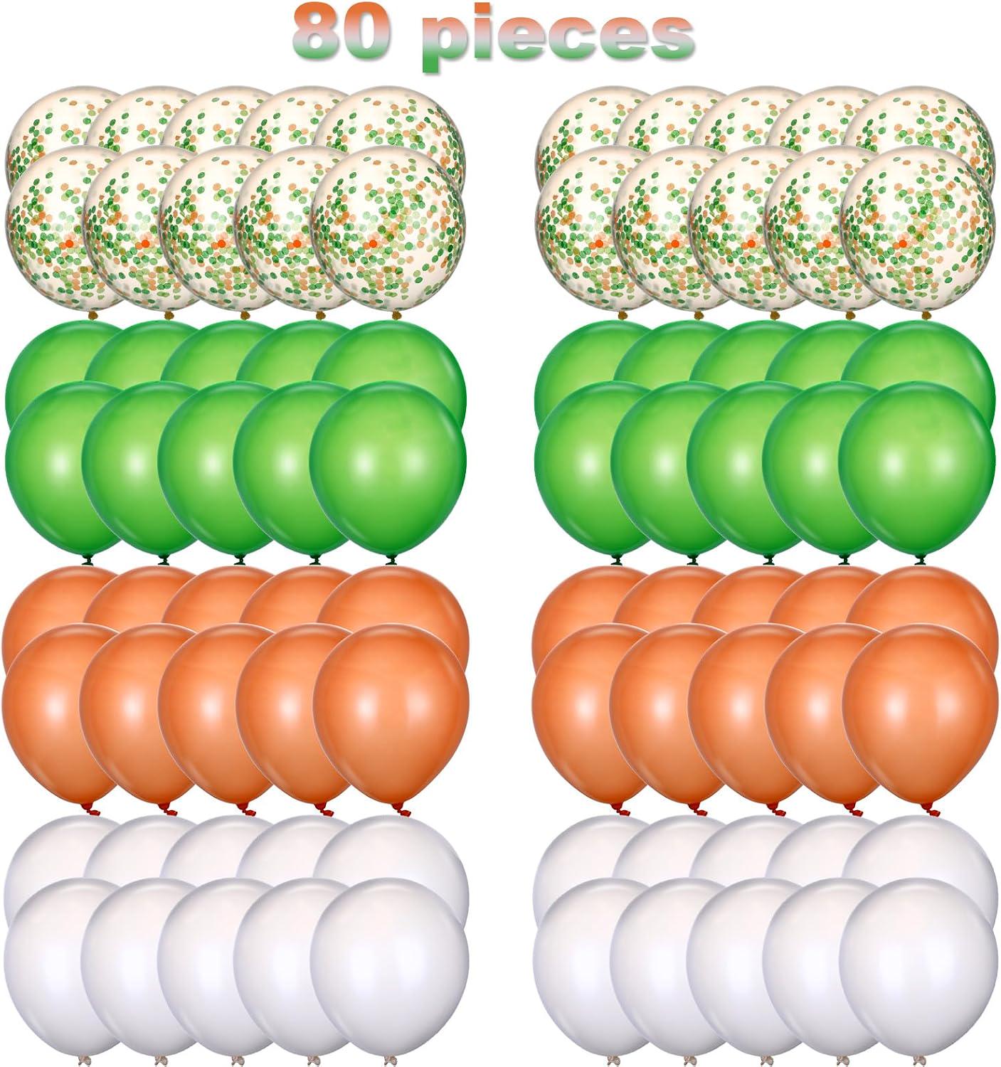 Green Orange White Confetti Balloon Arch Garland Kit, Little Cutie Baby Shower Decoration