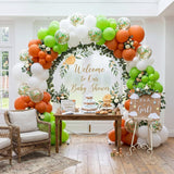 Green Orange White Confetti Balloon Arch Garland Kit, Little Cutie Baby Shower Decoration