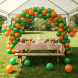 50Pcs Orange Green Confetti Balloon Set, 12 Inch Latex Helium Balloons, Party Decoration Supplies