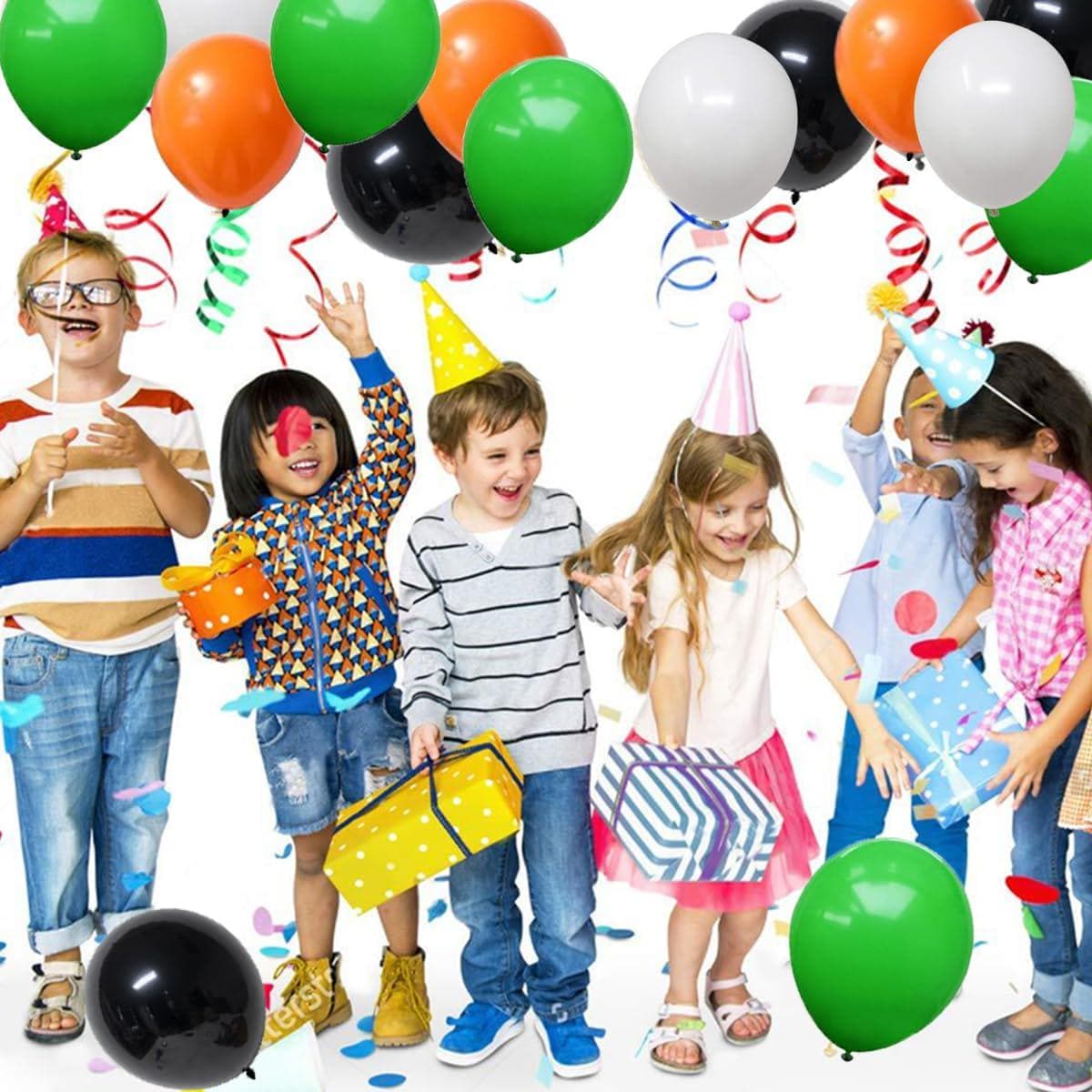 Green Orange Black Balloon Arch Kit, Sports Theme Garland, Game Birthday Party Decor