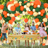 Orange Gold Green Balloon Arch Kit, Metallic Gold Garland, Nude Balloon Baby Shower Wedding Jungle Party Decor
