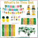 Luau Party Decorations Kit | Tropical Hawaiian Birthday Balloons, Banner, Curtains