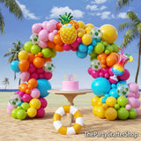 Tropical Balloon Arch Kit | Hawaiian Luau Party Decor, Pineapple, Palm Leaves, Cocktail Balloons
