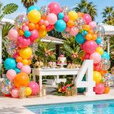 Tropical Balloon Kit | Hot Pink, Orange, Teal, Yellow Party Balloons