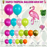 Tropical Flamingo Balloon Arch Kit | Luau Party Decorations, Pearl Pink Teal Balloons