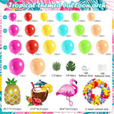 Tropical Balloon Arch Kit | Flamingo, Pineapple, Luau Party Decorations