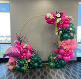 Flamingo Tropical Balloon Arch Kit | Hawaiian Luau Pool Party Decor, Aloha Birthday Balloons