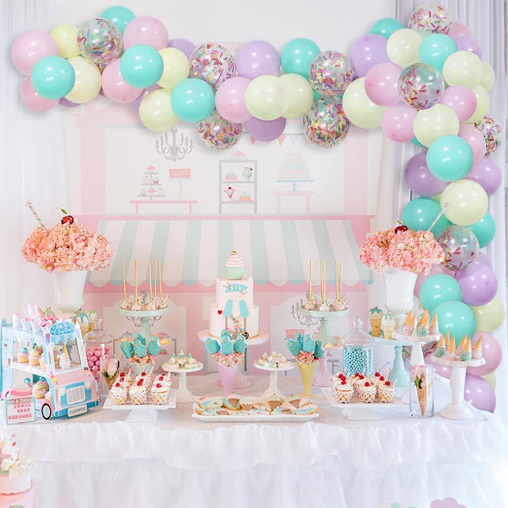 Pastel Macaron Popsicle Balloon Garland | Ice Cream Party Decor, Baby Shower, Birthday Arch