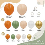 Orange Sage Green Balloon Arch Kit, Little Cutie Baby Shower Garland