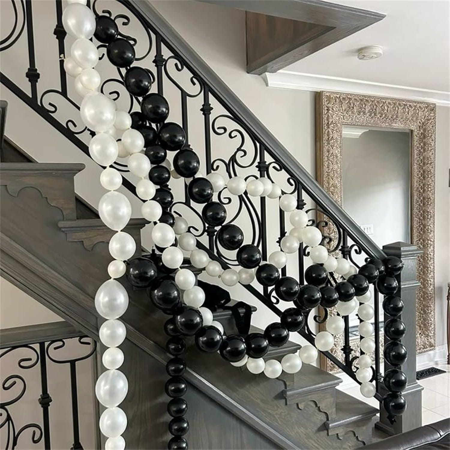 Pearl White Linking Balloons | 6 Inch Party Decor (100pc)
