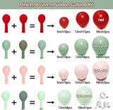 Red Pink Green Balloon Arch Kit | Cherry Birthday Baby Shower Garland