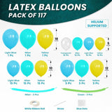 Ocean Theme Balloon Arch Kit | Blue, Teal, Yellow Under the Sea Party Decorations