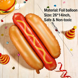 Hot Dog Balloon Arch Kit | Picnic BBQ Party Garland with Foil Balloons