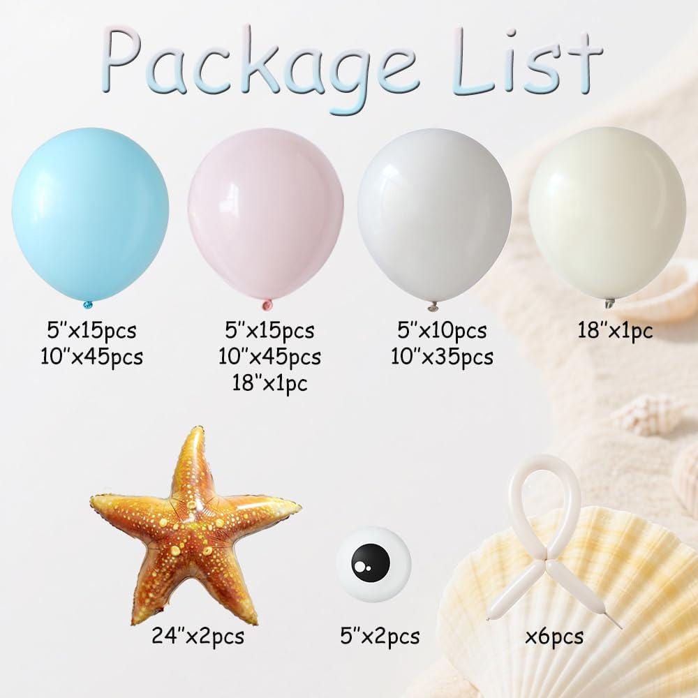 Under the Sea Balloon Garland Kit | Starfish, Crab, Ocean Theme Party Decorations