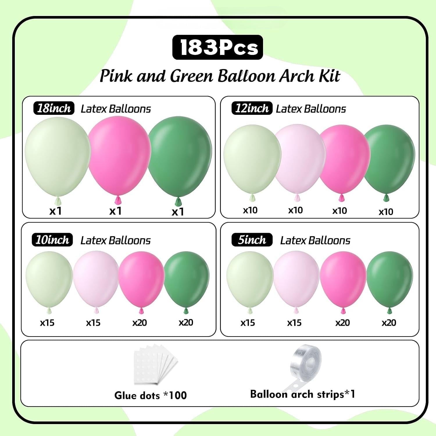 Pink Sage Green Balloon Arch Garland Kit | Safari Birthday Party Decor