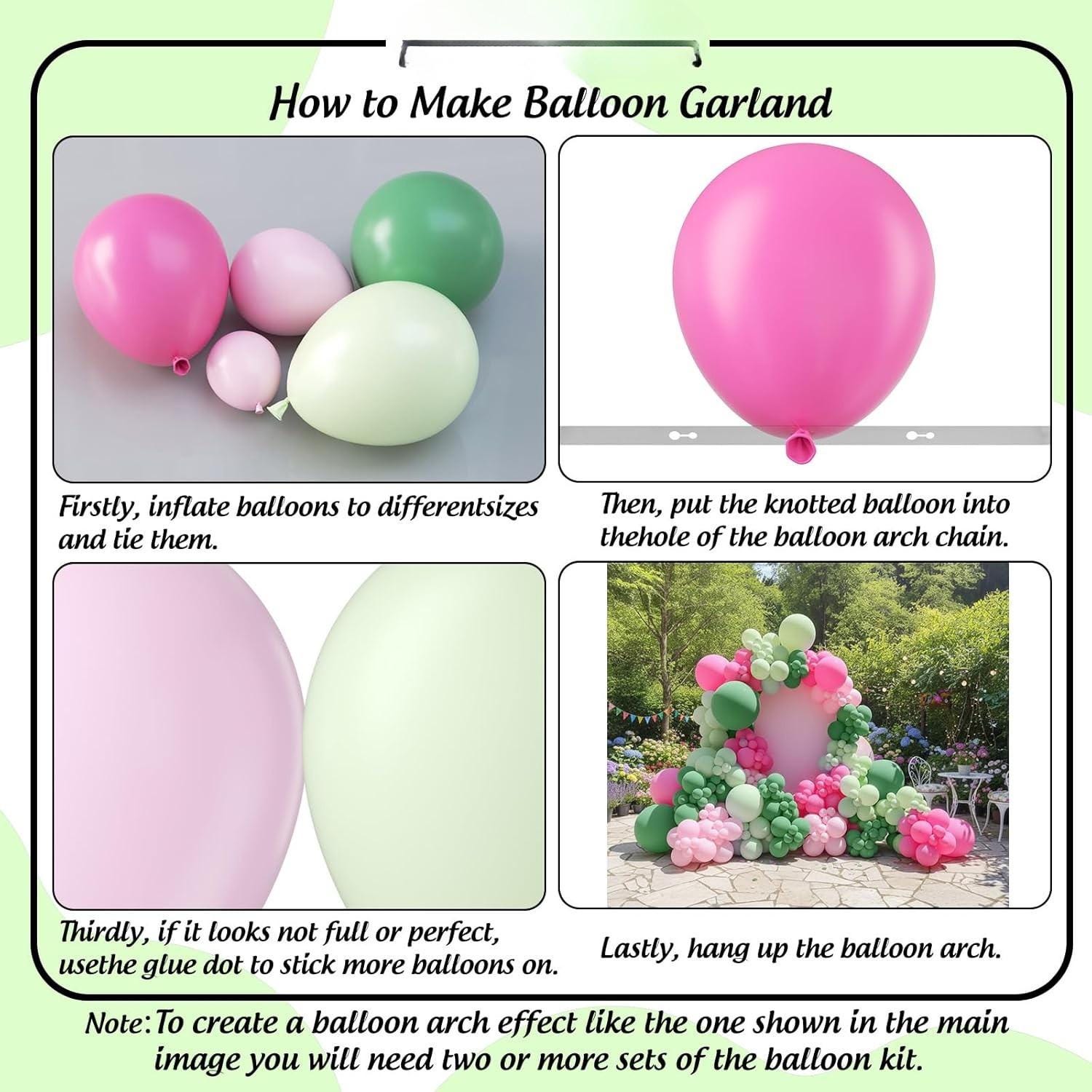 Pink Sage Green Balloon Arch Garland Kit | Safari Birthday Party Decor