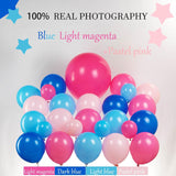 Blue Pink Balloon Arch Kit | Star Balloons, Aloha Baby Shower, Hawaiian Birthday Party
