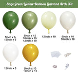 Sage Green Yellow Balloon Arch Kit | Honey Bee Baby Shower, Birthday Decor