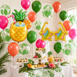 Tropical Hawaiian Balloon Kit | Pineapple, Palm Leaf, Hot Pink, Summer Party Decor