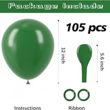 Dark Green Latex Balloons, Dinosaur Jungle Safari Birthday Party Decor